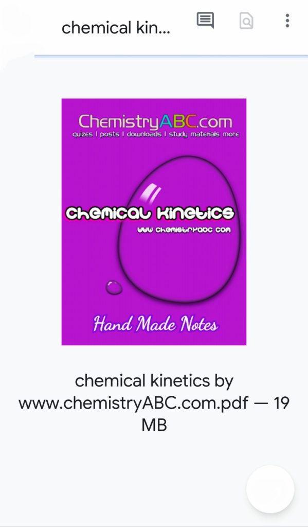 Chemical Kinetics CSIR NET Handwritten Notes Sample Page